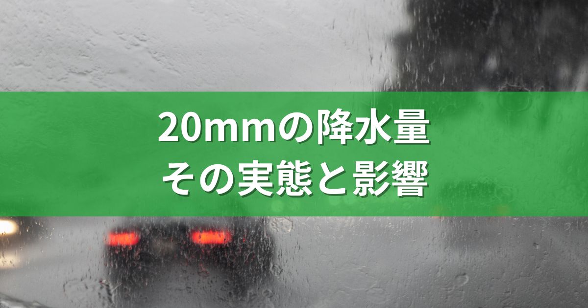 20mmの降水量：その実態と影響