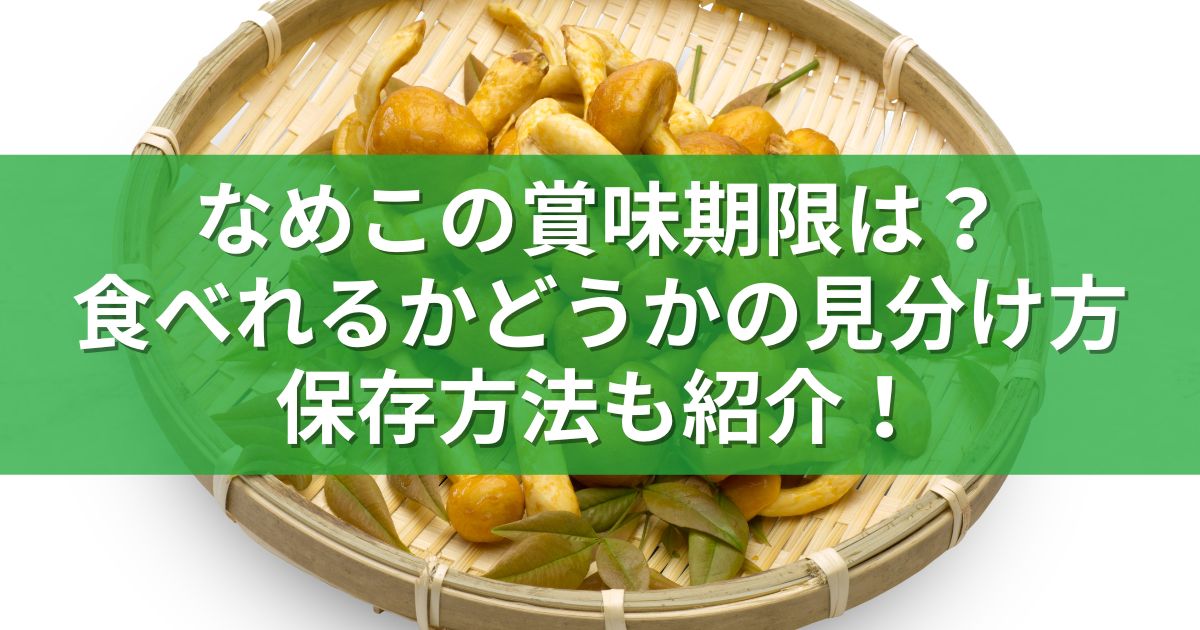 なめこの賞味期限は？食べれるかどうかの見分け方：保存方法も紹介！