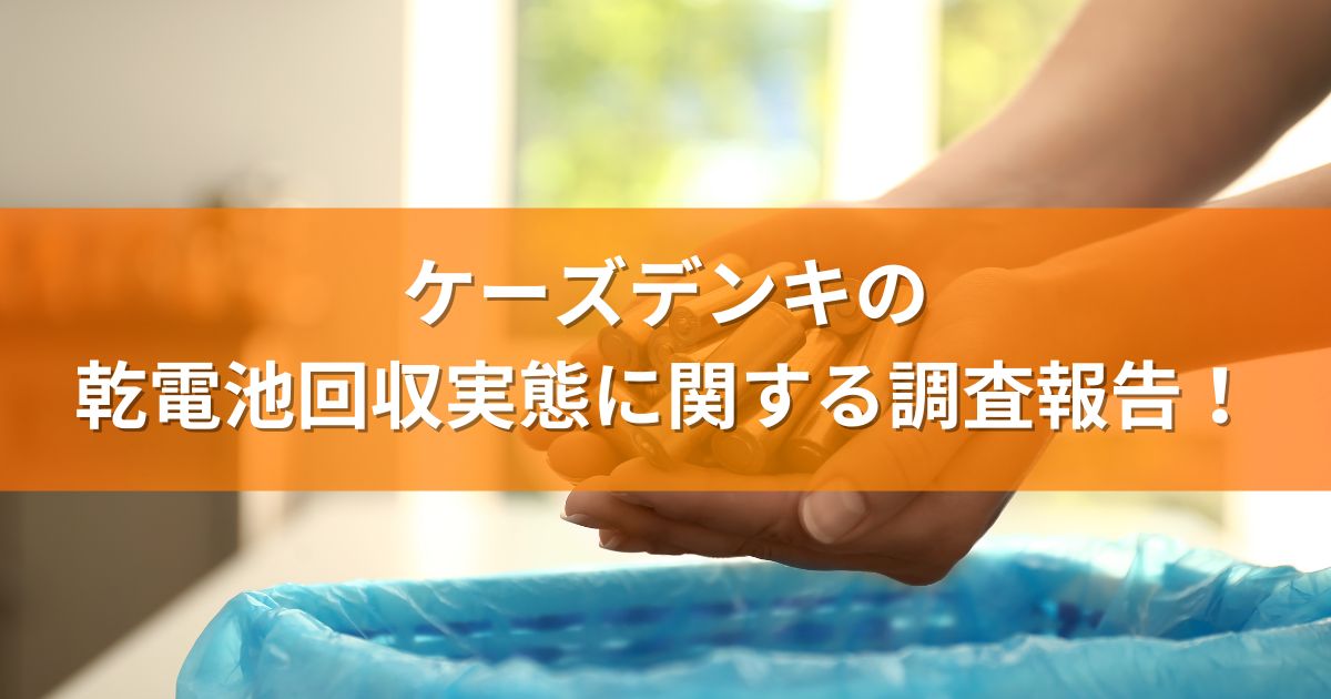 ケーズデンキの乾電池回収実態に関する調査報告！