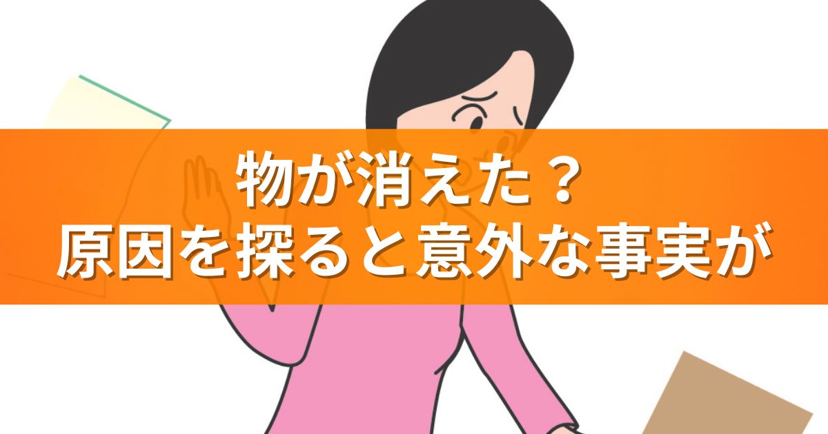 物がなくなる…これっておかしい?原因はコレ! | らむずブログ