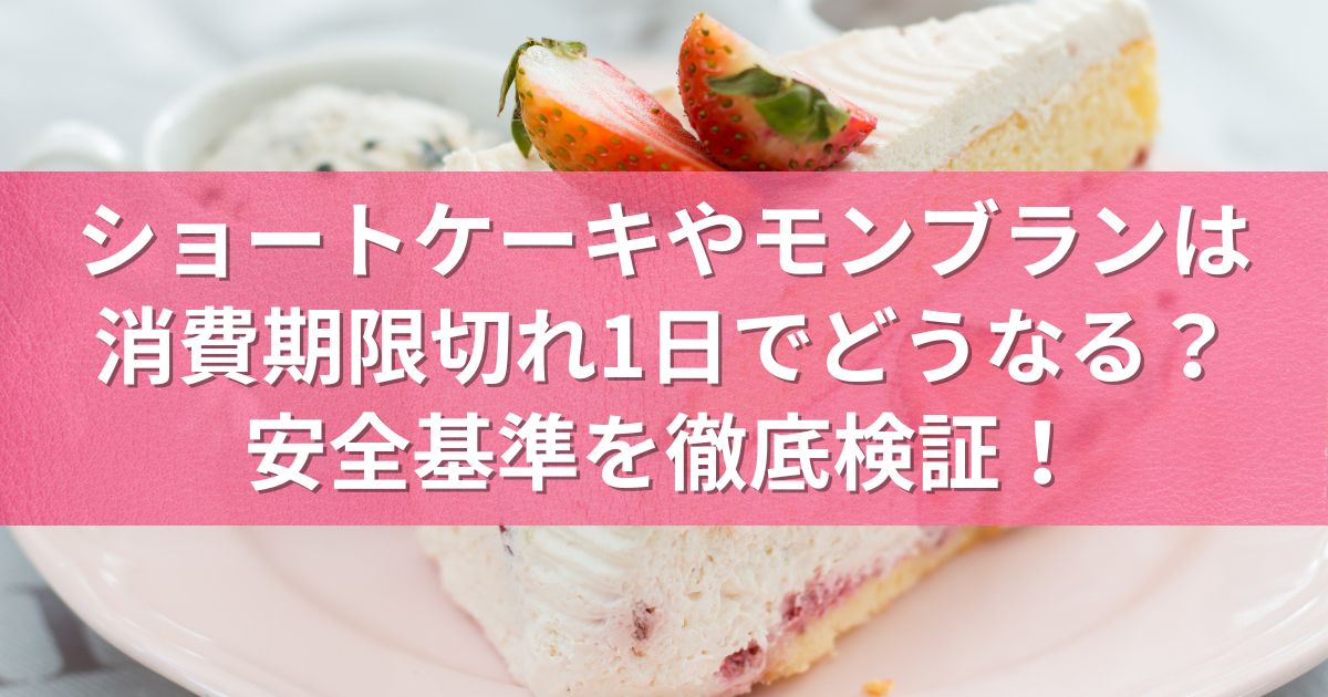 ショートケーキやモンブランは消費期限切れ1日でどうなる？安全基準を徹底検証！